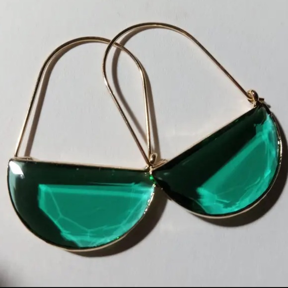 Glass Hoop earrings - Picture 2 of 3
